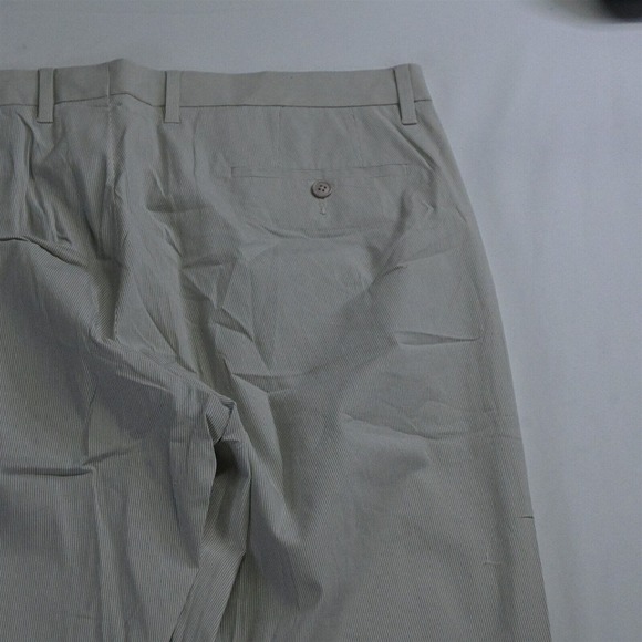 Black Saks Fifth Avenue 38 x 34 Stripe Straight Flat‎ Front Dress Pants - Picture 4 of 5